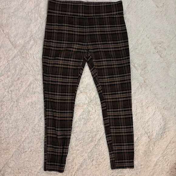 Loft | petites brown plaid leggings - Picture 2 of 6